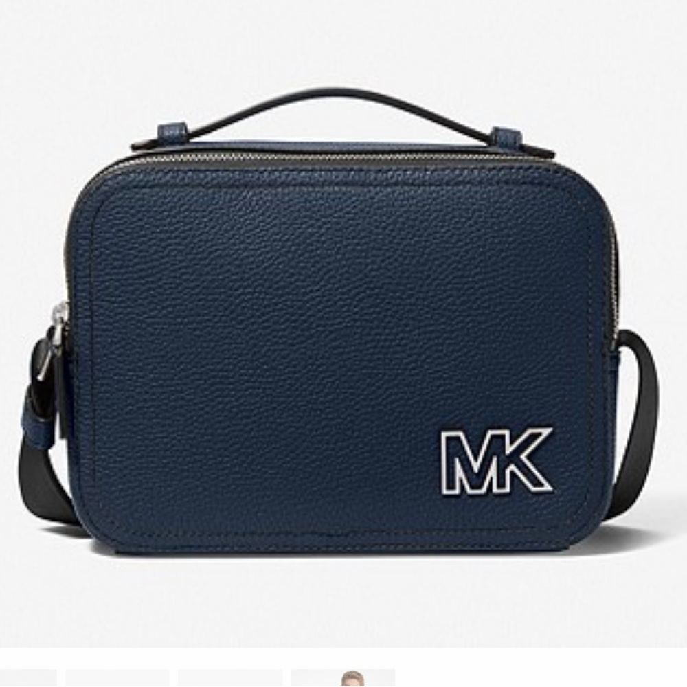MICHAEL KORS MENS Cooper Pebbled Leather Crossbody Bag